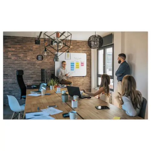 Tableau blanc vertical sans cadre Essence - Surface &eacute;maill&eacute;e - 150 x 100 cm - Legamaster photo du produit