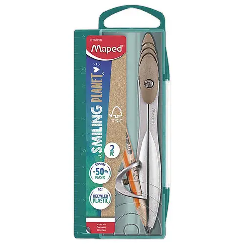 Coffret compas bague SMILING Planet enbois FSC&reg; photo du produit