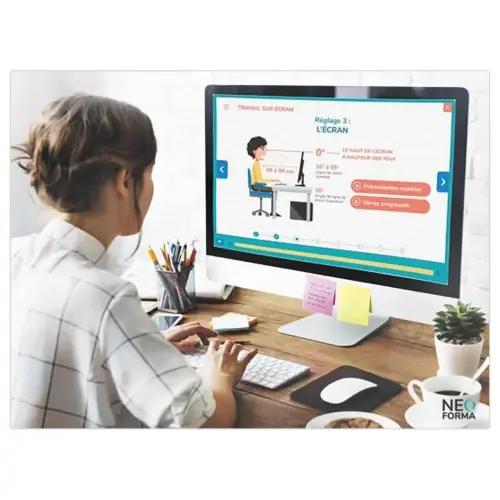 E-learning Gestes et postures travail sur &eacute;cran - 30 minutes - NEO FORMA photo du produit