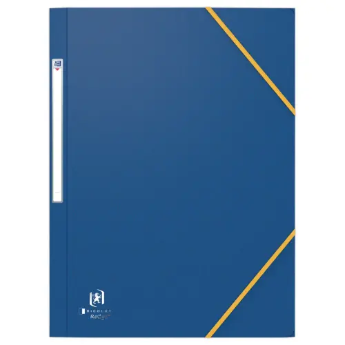 10 Chemises 3 rabats - Bicolor Recycl+ - A4 - bleu - Oxford photo du produit