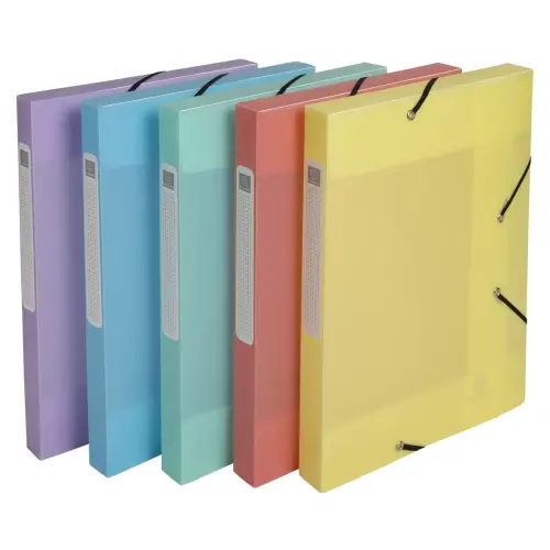 Boîte classement Chromaline A4 - dos 2,5 cm Pastel - Couleurs assortis - Exacompta photo du produit