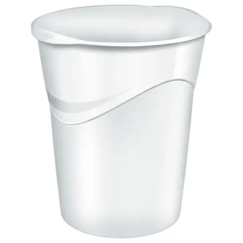 Corbeille &agrave; papier Pro Happy - 14L - Blanc - CEP photo du produit