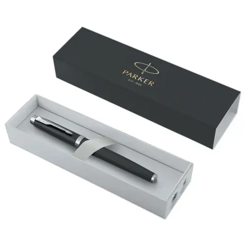 Stylo plume IM - Plume moyenne - Noir mat et finitions chrome - Parker photo du produit