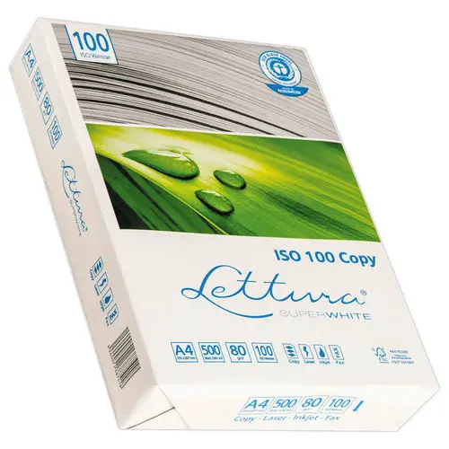 5 Ramettes de papier Lettura A4 - 80g - 100% recyclé photo du produit