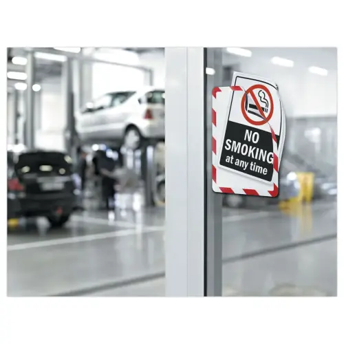 2 Pochettes d'affichage magn&eacute;tiques Security A4 rouge/blanc  DJOIS photo du produit