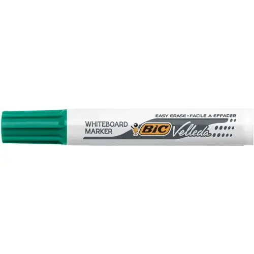BIC Velleda 1791 Feutres pour Tableau Blanc Effaçables à Sec Pointe Large Biseautée - Vert photo du produit
