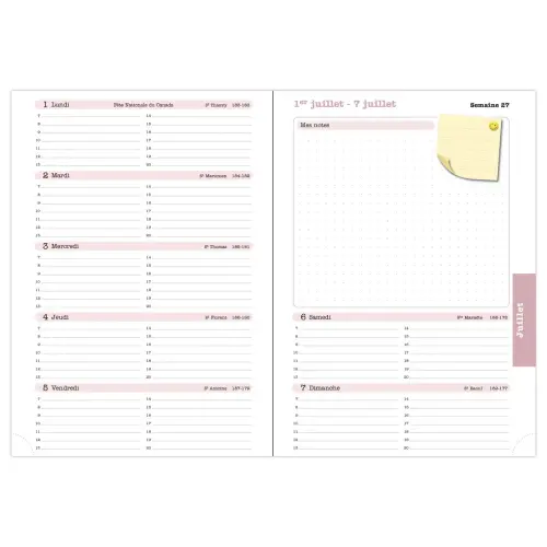 Agenda semainier Exacompta Color Design - 15 x 21 cm - Oiseaux photo du produit