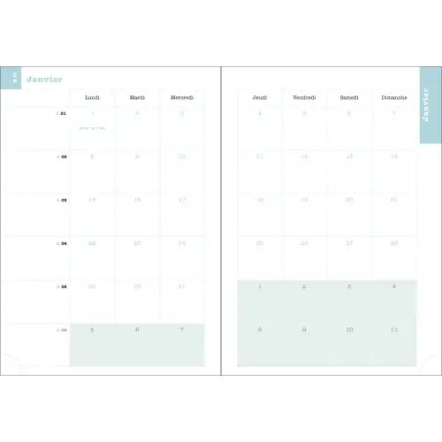 Agenda semainier Exacompta Color Design - 15 x 21 cm - Fleurs photo du produit