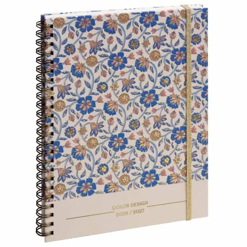 Agenda semainier Exacompta Color Design - 15 x 21 cm - Fleurs photo du produit
