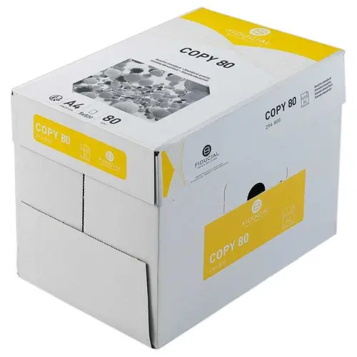 5 Ramettes de 500 feuilles de papier blanc A4 75g COPY 75 - FIDUCIAL photo du produit