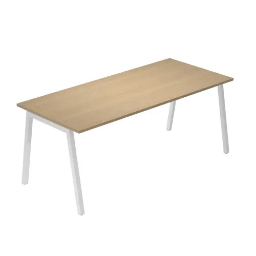 Bureau CAGLIARI - 160 x 80 cm - Chêne et pieds alu photo du produit