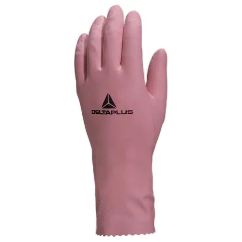 Paire Gants menage latex rose taille 6 photo du produit