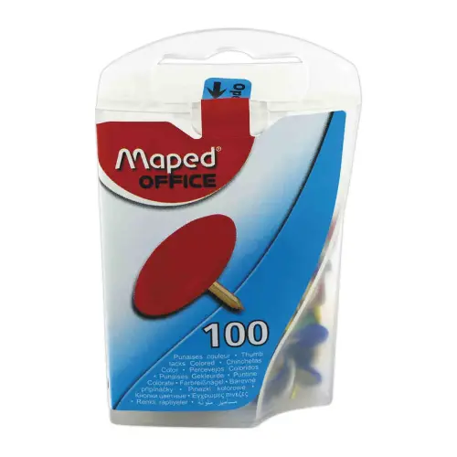 100 Punaises gain&eacute;es couleurs assorties diam. 9mm photo du produit