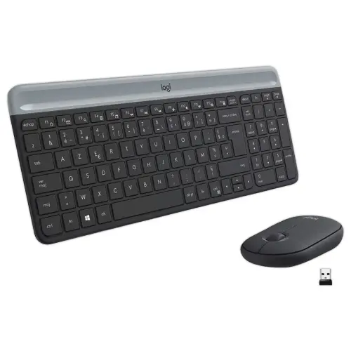 Kit clavier et souris sans fil ultra-fin noir MK470 photo du produit