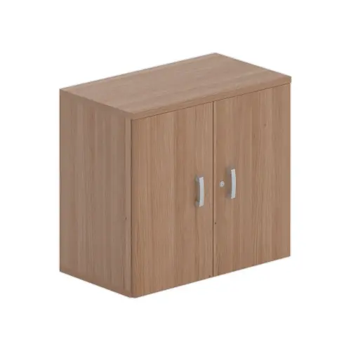 Armoire basse mélamine 2 portes 73x80x42cm noyer photo du produit