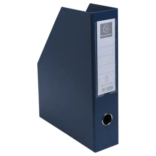 Porte-revues pliable - Polypropyl&egrave;ne - Dos 7 cm - Bleu sombre - Exacompta photo du produit