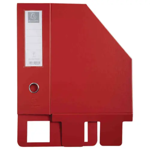 Porte-revues pliable - polypropyl&egrave;ne-Dos 10 cm - rouge - EXACOMPTA photo du produit