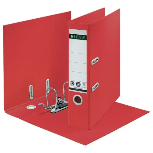 Classeurs &agrave; levier 180&deg; Leitz Recycl&eacute; A4 - Dos 8 cm - Rouge photo du produit