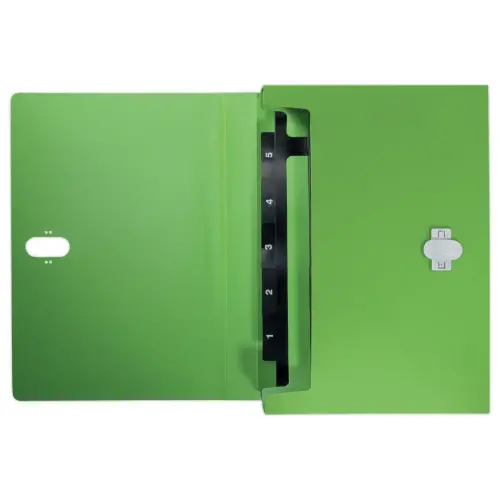 Trieur extensible en PP recyclé - 6 compartiments - Vert - LEITZ photo du produit