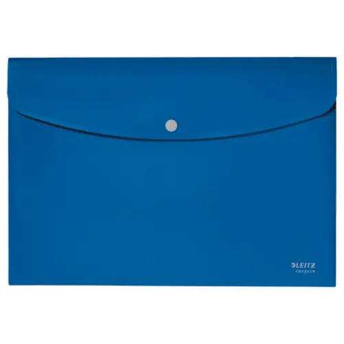 Pochette pression Leitz PP recycl&eacute; A4 bleu photo du produit
