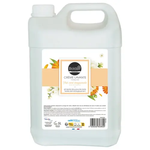 Bidon de savon &ndash; 5L &ndash; Senteur Th&eacute; vert Bergamote &ndash; Boldair photo du produit