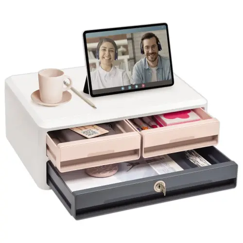 Module 3 tiroirs MOOV'UP - Rose - CEP photo du produit