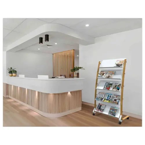 Pr&eacute;sentoir de sol mobile 15 compartiments photo du produit