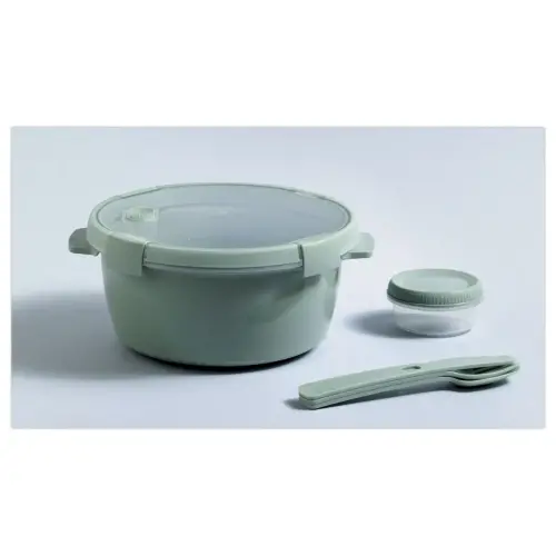 Bo&icirc;te alimentaire h&eacute;mertique ronde 1,6L avec  couverts - Curver photo du produit