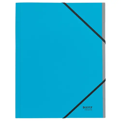 Trieur avec &eacute;lastiques Leitz 6 touches- 100% recycl&eacute; - Bleu photo du produit