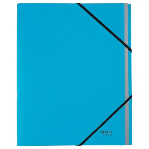 Trieur avec élastiques 12 touches - 100% recyclé - Bleu - LEITZ photo du produit