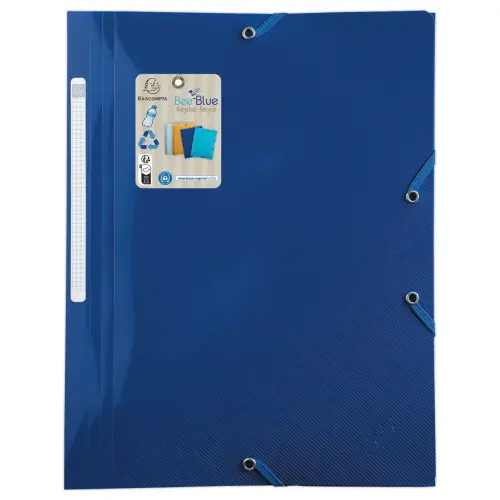 Chemise à élastiques polypropylène recyclé BeeBlue - Bleu Marine - EXACOMPTA photo du produit