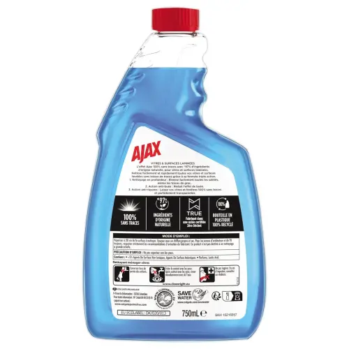 Recharge pour spray vitres et surfaces triple action – 750 ml – Ajax photo du produit