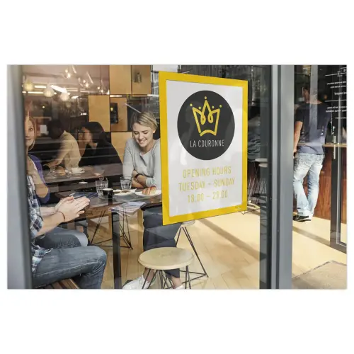 2 Cadres d'affichage adhésifs DURAFRAME - A4 - Jaune - Durable photo du produit