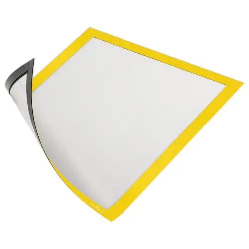 5 Cadres d'affichage magnétiques DURAFRAME MAGNETIC - A4 - Jaune - Durable photo du produit