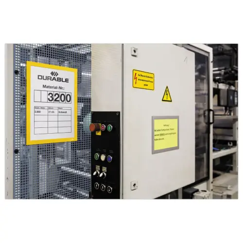 5 Cadres d'affichage magnétiques DURAFRAME MAGNETIC - A4 - Jaune - Durable photo du produit