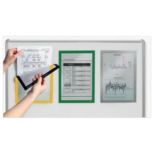 5 Cadres d'affichage magn&eacute;tiques DURAFRAME MAGNETIC - A4  - Vert - Durable photo du produit