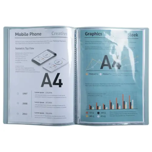 Prot&egrave;ge-documents PP recycl&eacute; semi-rigide - BeeBlue - 40 poches - Exacompta photo du produit