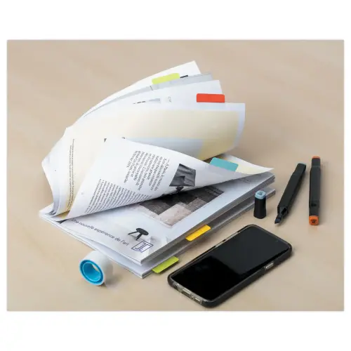 Index double face - 12 x 40 mm - Coloris assortis - DJOIS photo du produit