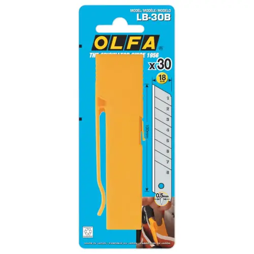 30 Lames pour cutter - lames sécables de 18 mm photo du produit