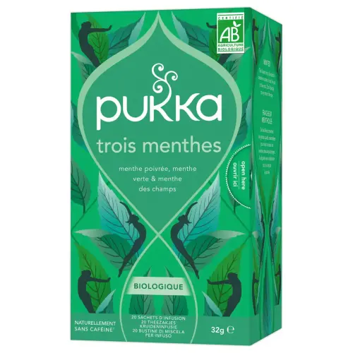 20 Sachets d'infusions Pukka Bio trois menthes photo du produit