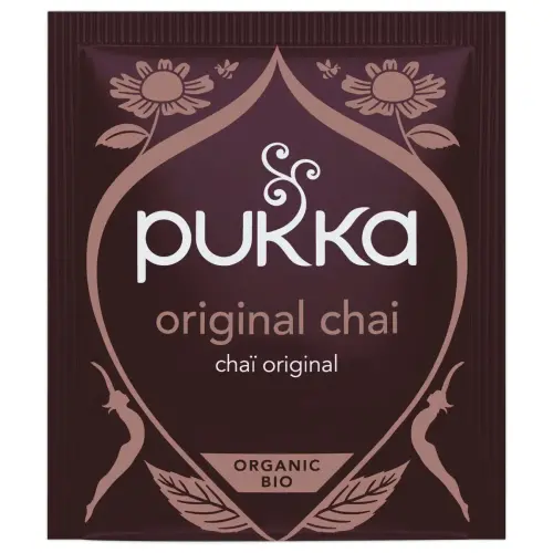 20 Sachets de thé noir chaï bio - Cannelle cardamome gingembre - Pukka photo du produit