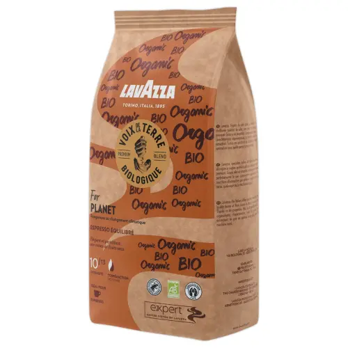 Café grains 1kg LAVAZZA Voix de la Terre - Equilibré bio photo du produit