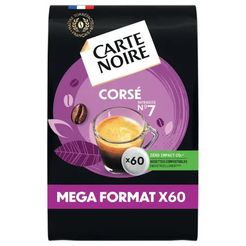 60 Dosettes de caf&eacute; Carte Noire cors&eacute; n&deg;7 - Compatibles Senseo photo du produit