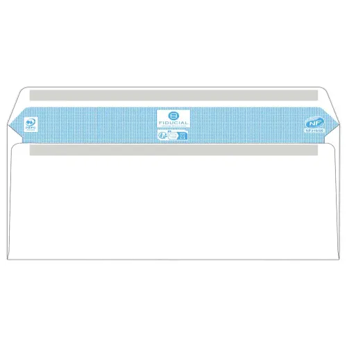 500 Enveloppes blanches 114x229 fen 40x11080 gr autocollantes Fiducial photo du produit