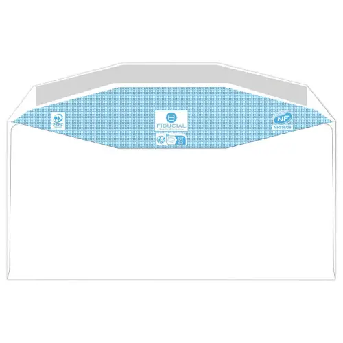 1000 Enveloppes MSPA blanches 114x229 fen 45x100 80gr gomm&eacute;es Fiducial photo du produit