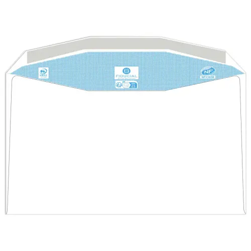 500 Enveloppes MSPA blanches 162x229 fen 45x100 80gr gommées Fiducial photo du produit