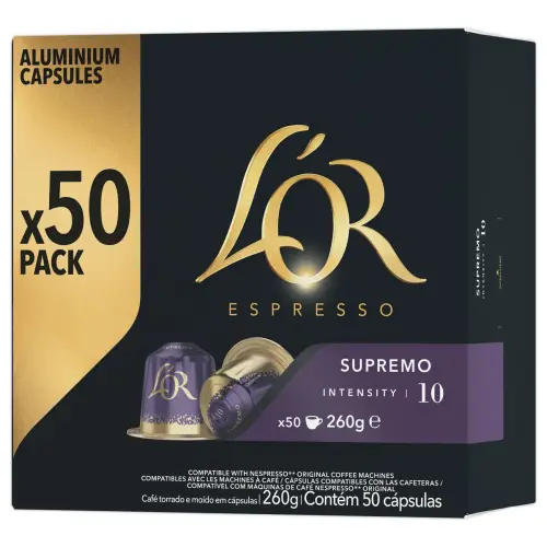 50 Capsules de café L'OR Espresso Supremo - Compatibles Nespresso photo du produit