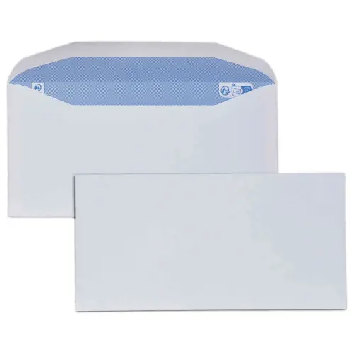 1000 Enveloppes MSPA blanches 114x229 80 g fermeture gomm&eacute;e photo du produit