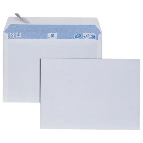 500 Enveloppes blanches 162x229 80g siliconée photo du produit