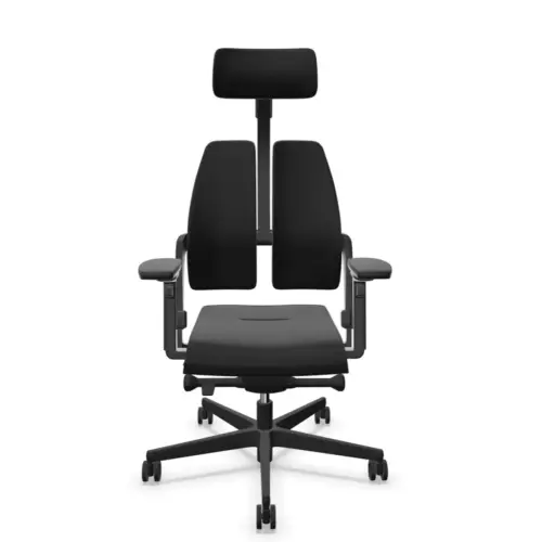 Siège DUO BACK ergonomique synchrone noir photo du produit